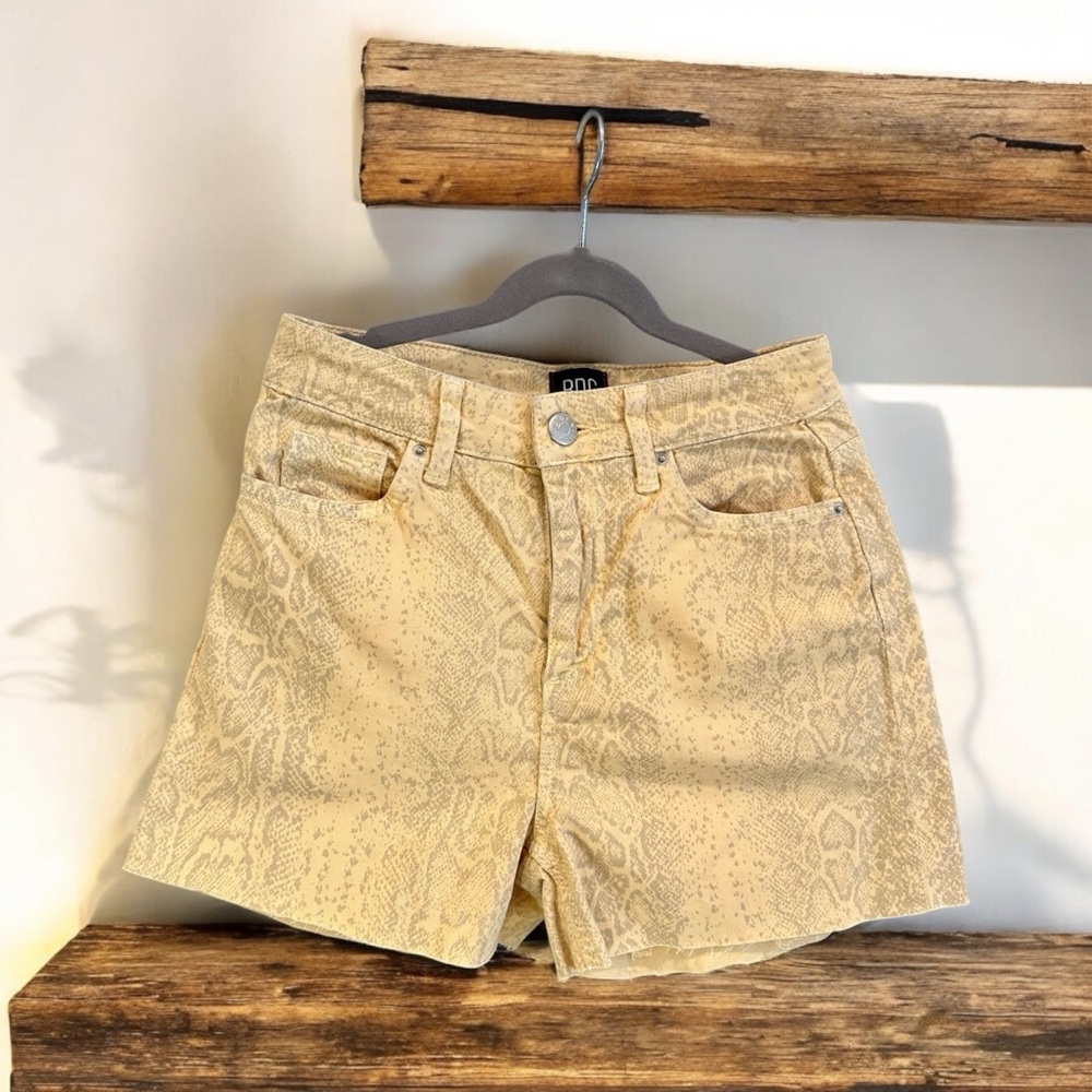 BDG Yellow Snakeskin 🐍 Jean Shorts for Casual Summer Style